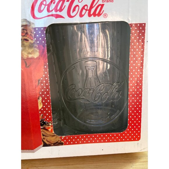 Coca-Cola Santa Glass Mug 20 3/4 Oz 1997 Vintage Christmas Edition NOS - Picture 2 of 6